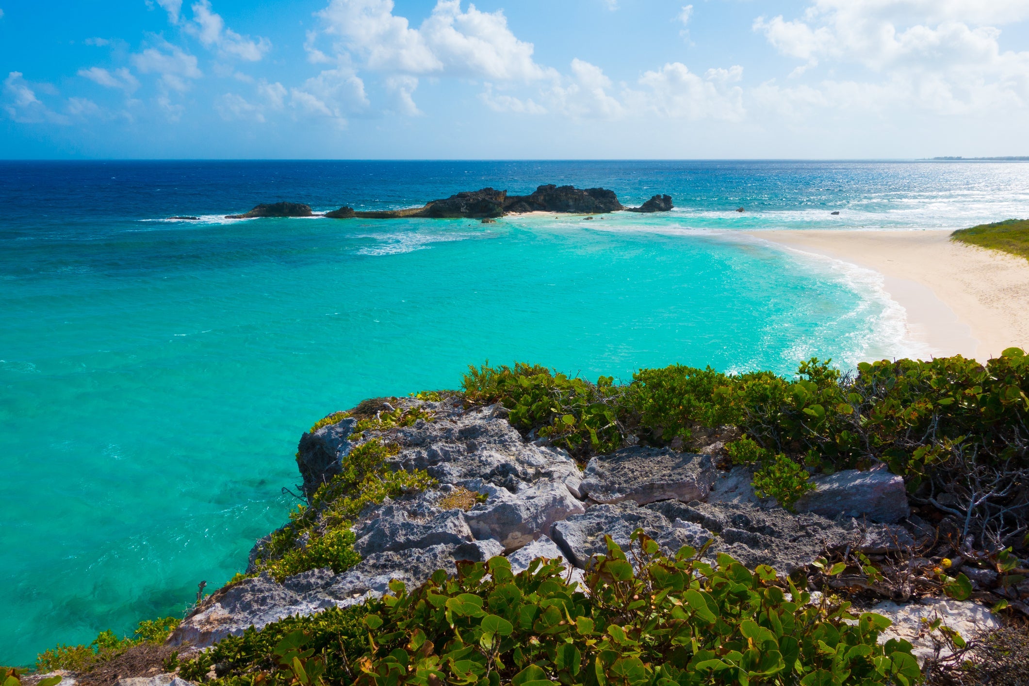 Beach and cliff on sea coast