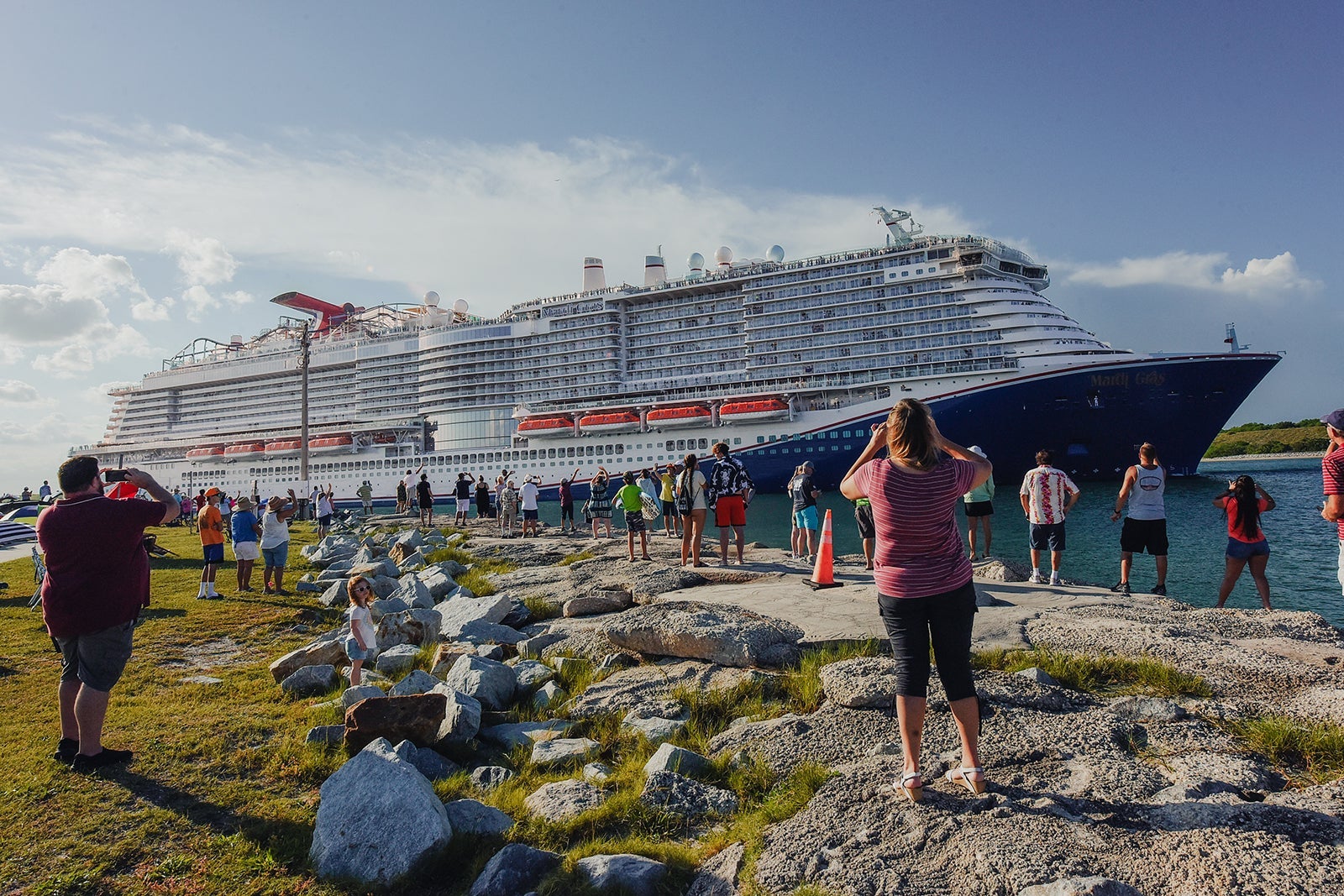 Carnival Mardi Gras cruise ship departs from Port Canaveral