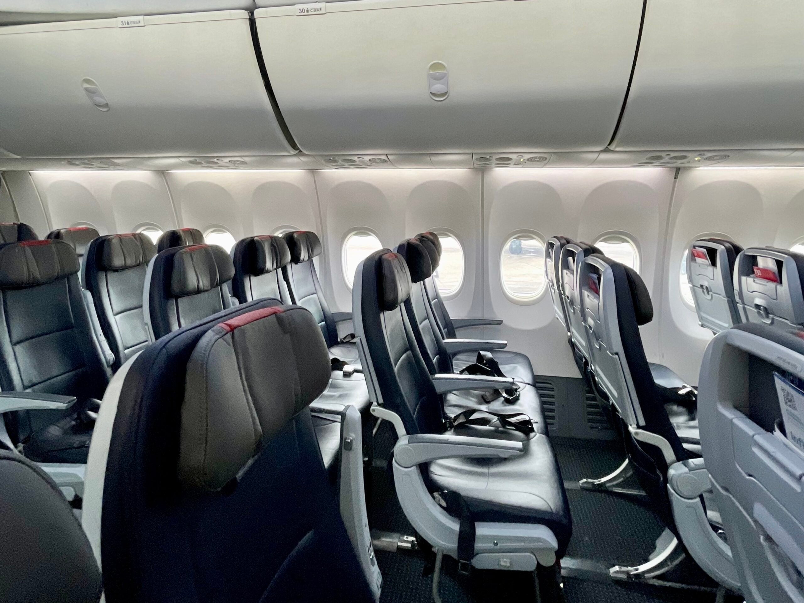 Empty American Airlines flight