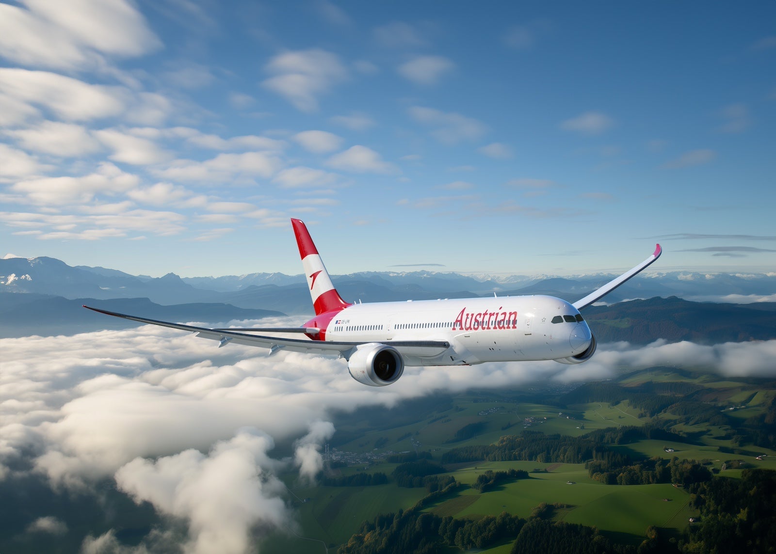 B787_Flying Above Austria