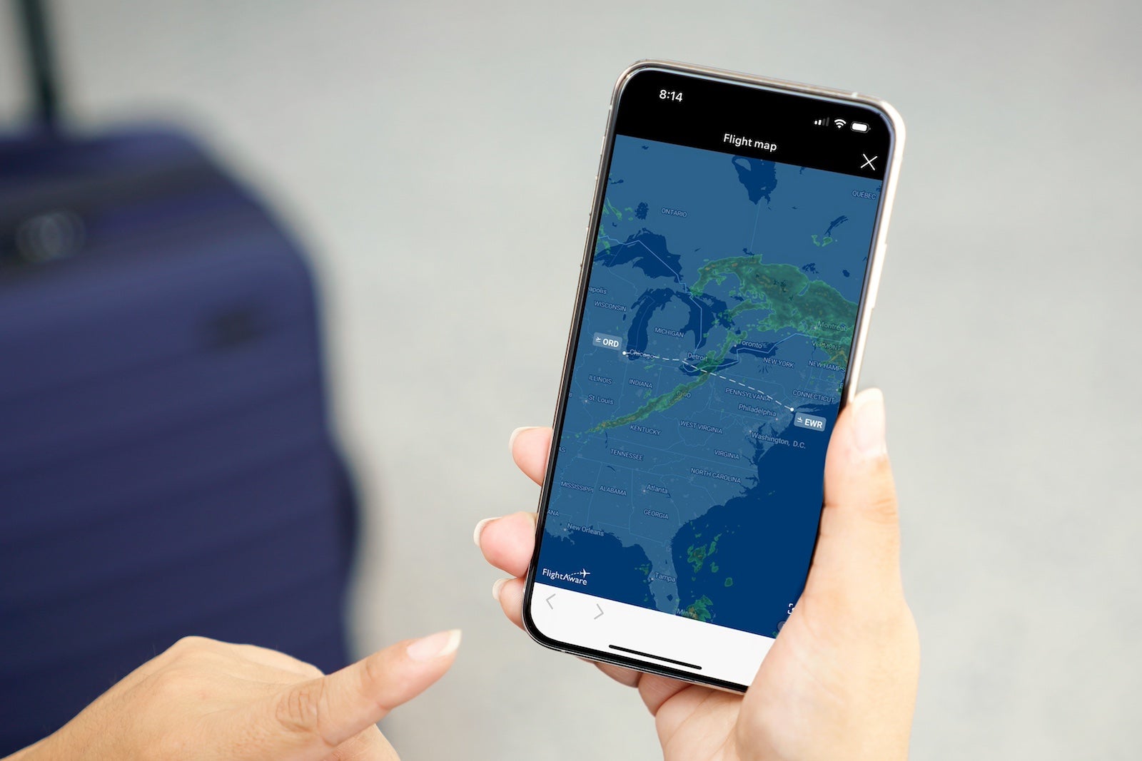 United Airlines Weather Maps App Feature
