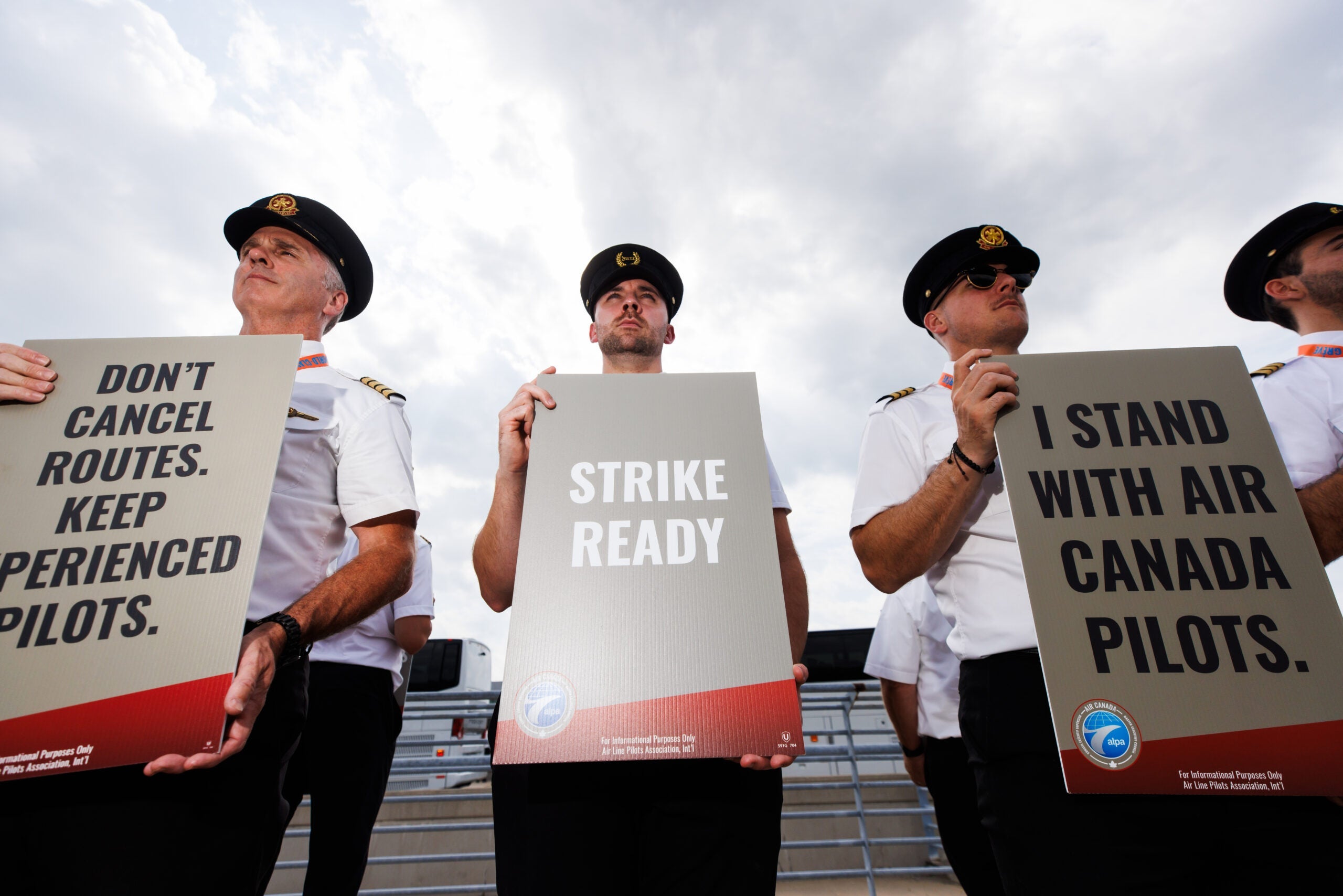 Air Canada Pilots Picket At Toronto Pearson Airport Strike