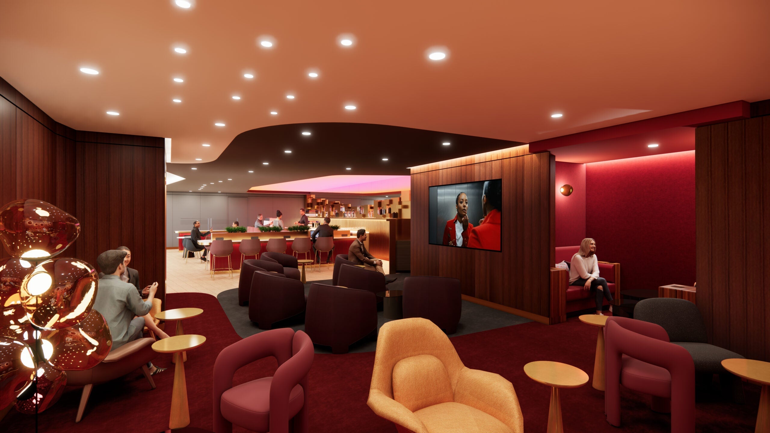 Virgin Atlantic_LAX Clubhouse Ruby Room
