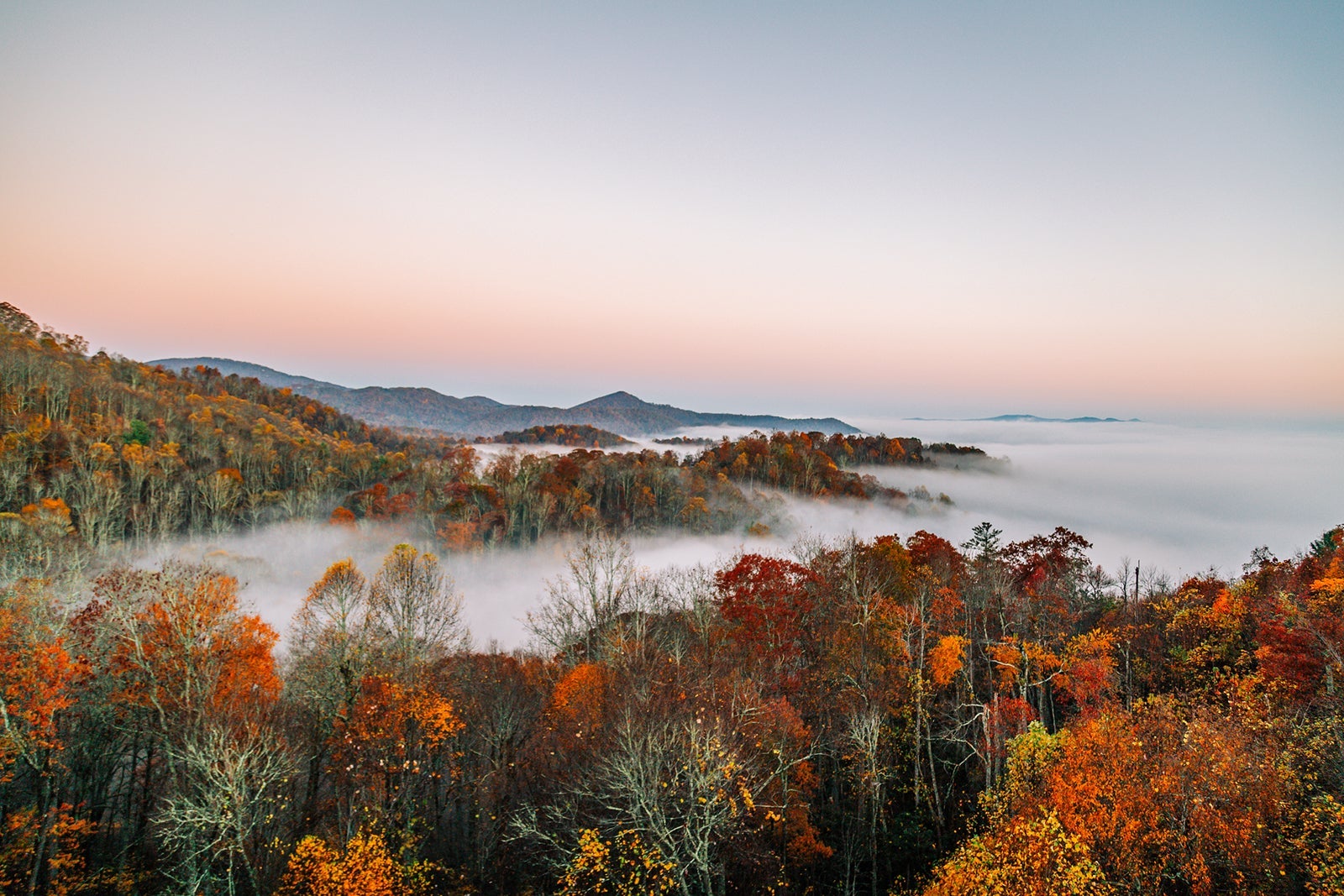 Sunrise over the Blue Ridge Mountains