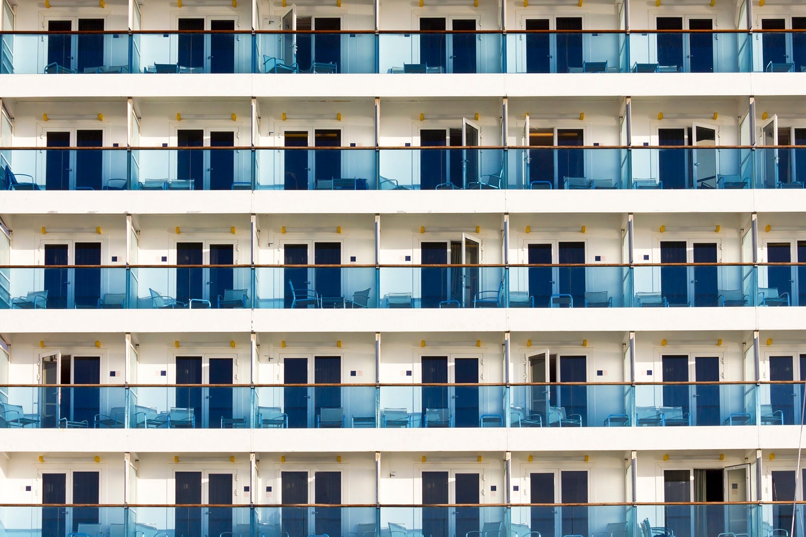 Balconies on a Cruise Ship