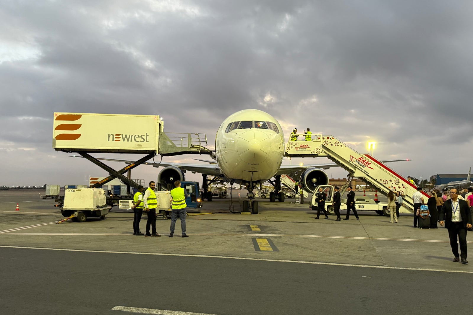Delta 767-400ER on the tarmac at Marrakech Airport. CLINT HENDERSON_THE POINTS GUY