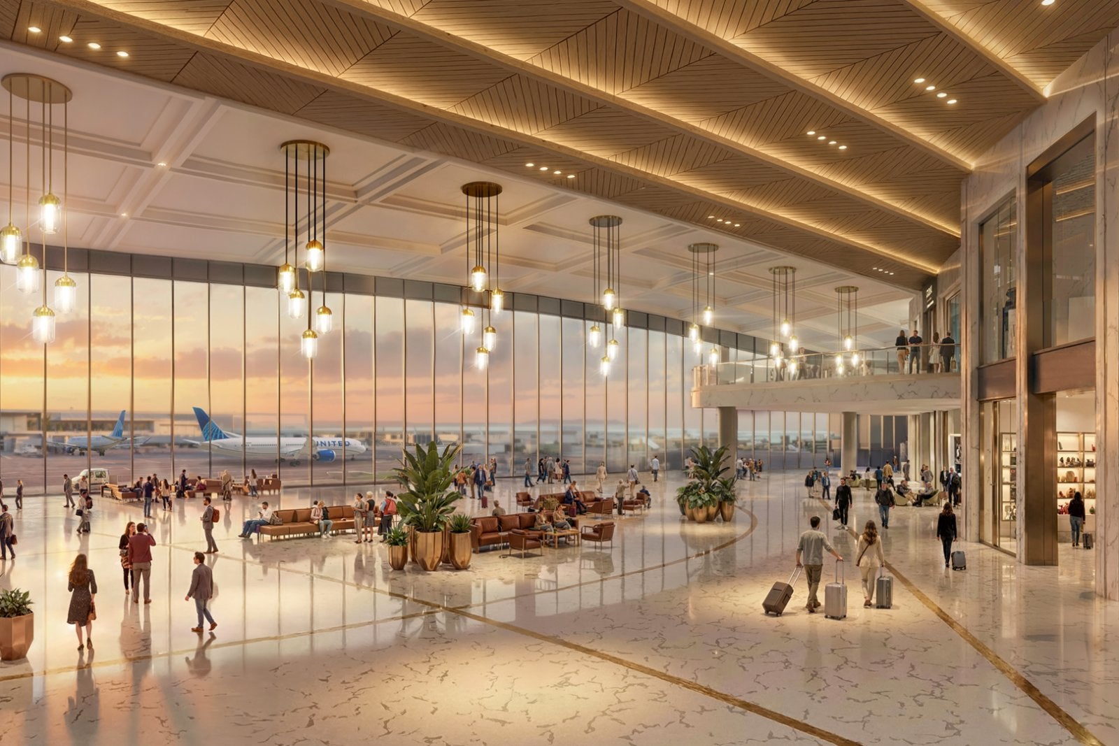 Washington Dulles Transformation - Conceptual Renderings - South Atrium - July 2026