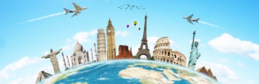 Travel globe monuments landmarks featured shutterstock 97739021