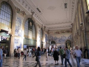 Take a quick stroll through the train station to admire its tile work.