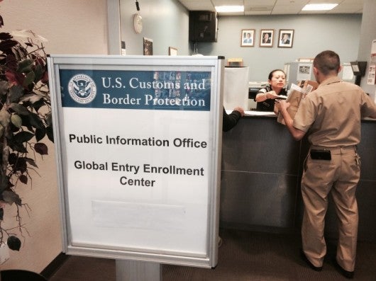 I only waited outside the CBP office for one minute before being invited inside.