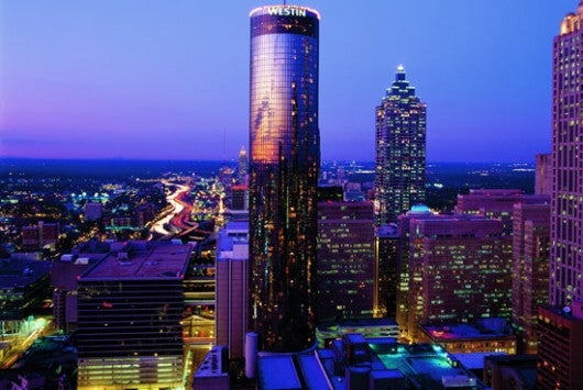 The iconic Westin Peachtree Plaza tower