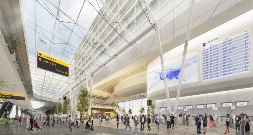 The new unified terminal at LaGuardia is expected to provide much-needed space for security and check-in operations.