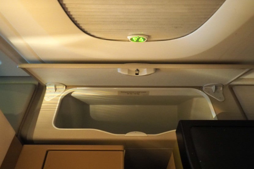 Window seats have extra storage space.