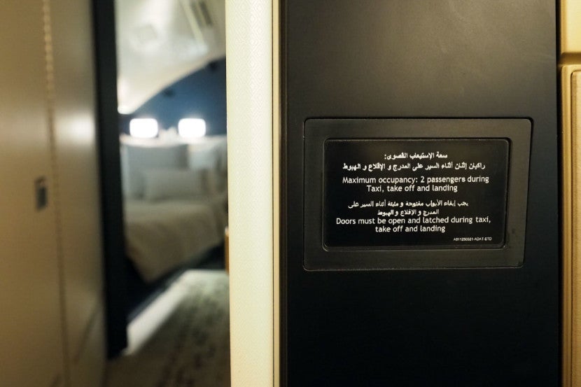 Etihad A380 The Residence - Occupancy Sign