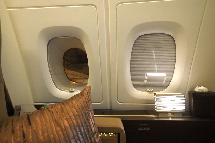 Etihad A380 The Residence - Window Shades