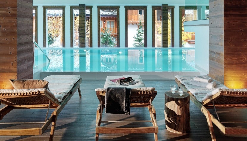 Pool at the Nira Montana in La Thuile, Italy, a Design Hotels property. Image courtesy of Design Hotels.