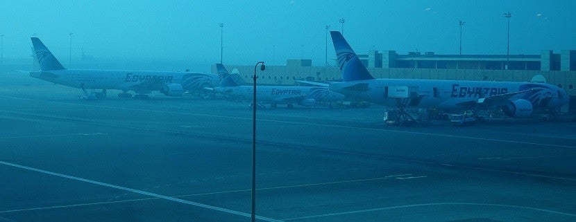 Unsurprisingly, there are a lot of EgyptAir aircraft in Cairo.