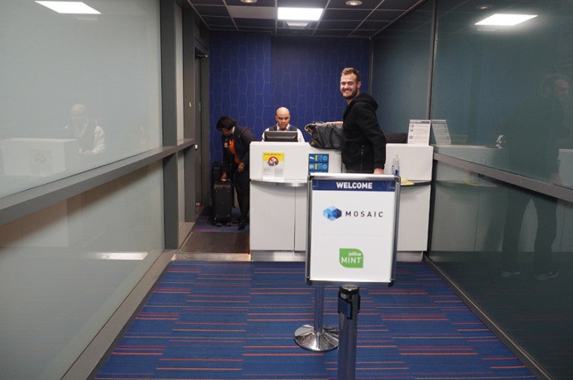 Be sure to check-in at the specified Mint counter at JFK.