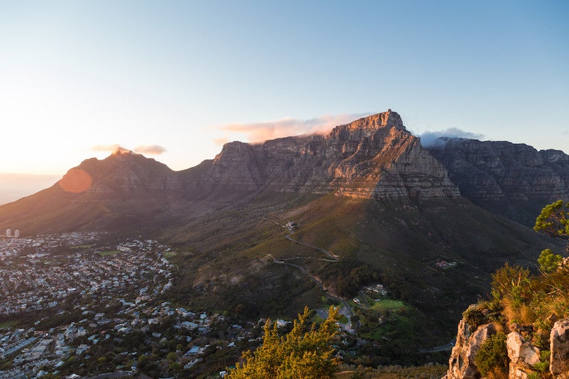 Opt for an easy or more challenging hike up one of the world's oldest mountains, Table Mountain. Image courtesy of Cape Town Tourism.