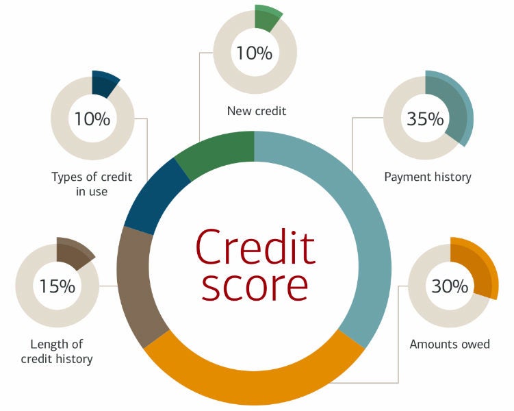 credit score breakdown chart